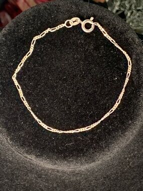 Delicate Sterling Silver Figaro-Link Bracelet - Women Jewelry